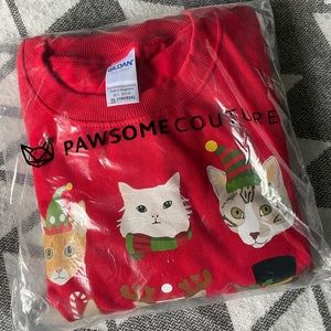 Holiday cat sweatshirt